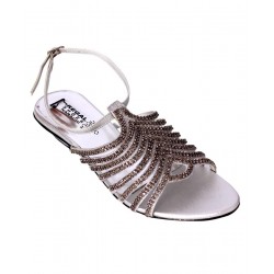 Dazzling Rhinestones Embellished Ankle Strap Sandals RG-092